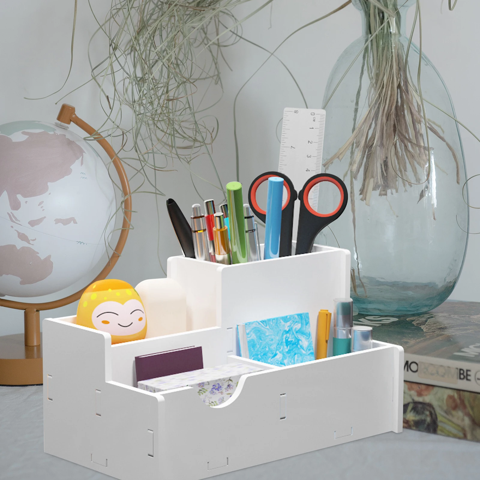 

Holder Pen Storage Rack Pencil Office White Pvc Wood Plastic Board Creative Child Holders