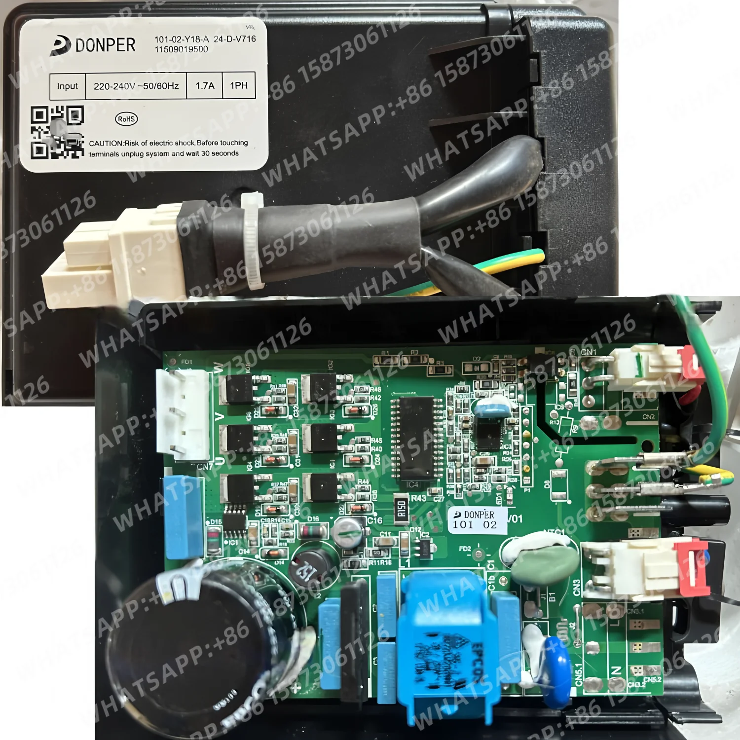 Плата преобразователя частоты компрессора Dongper 101-02-Y18-A 24-D-V716 11509019500, печатная плата, детали морозильной камеры для холодильника