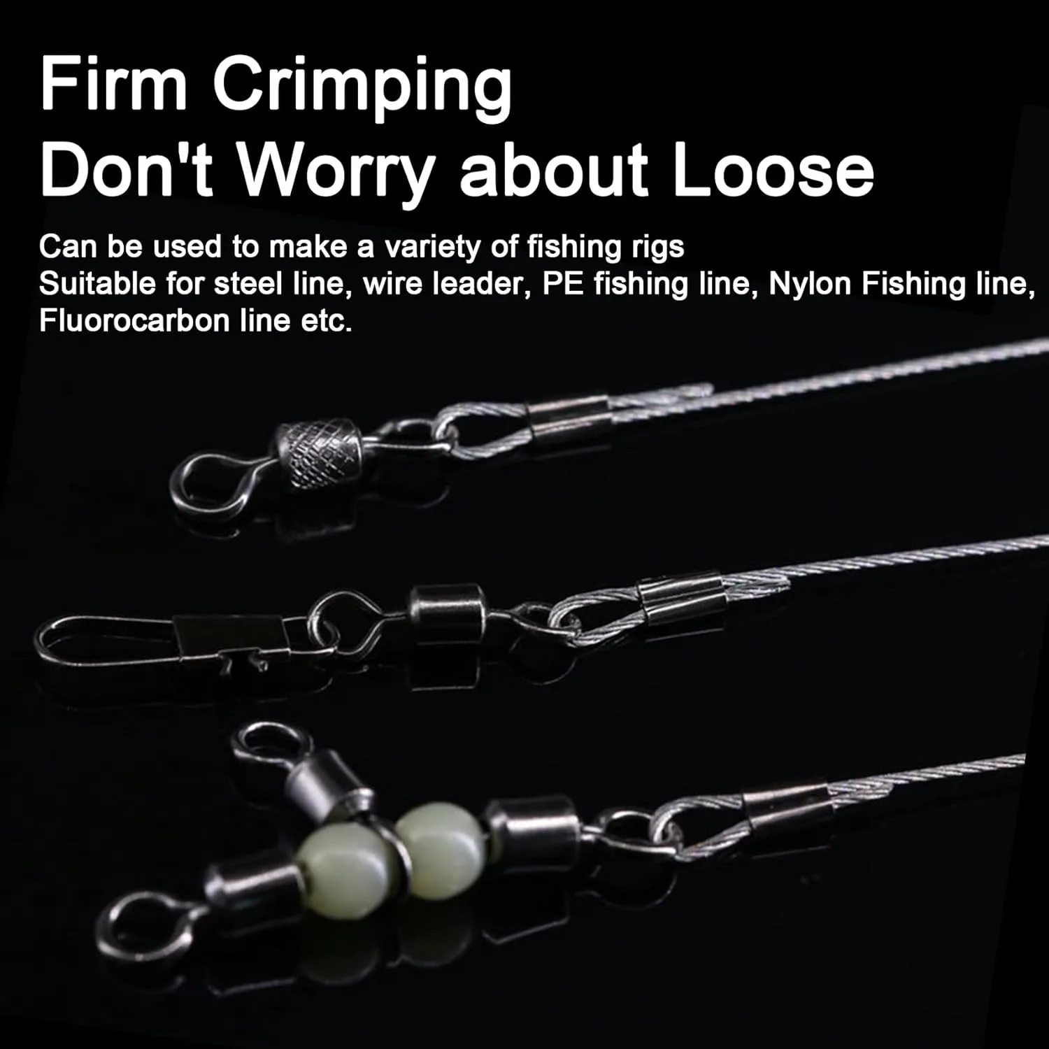 النحاس برميل مزدوج تجعيد الأكمام خيط صنارة الصيد العقص حلقة كم النحاس أنبوب موصلات لصيد الأسماك زعيم تزوير #6