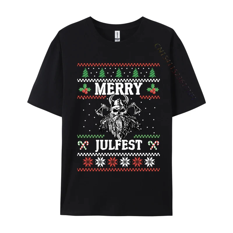 Merry Julfest And Skirt Metal Christmas Skull T-Shirt Man Short Sleeve Tees Family Tshirts Discount