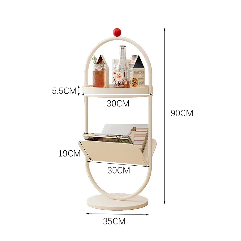 Sofa Side Cabinet,Bedhead Storage Rack，Cream Style Wrought Iron Edge Table，Creative Storage Corner Side Table  Furniture