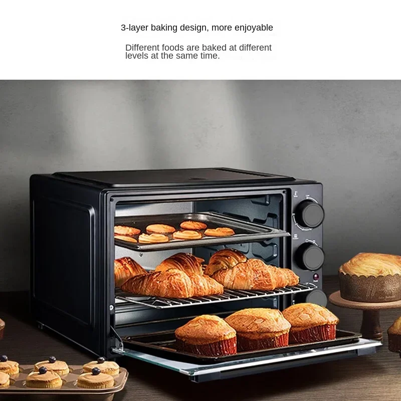 Electric Oven Household Oven Separate Heating From Top To Bottom Precise Temperature Control 32L Multi-layer Baking Position K12