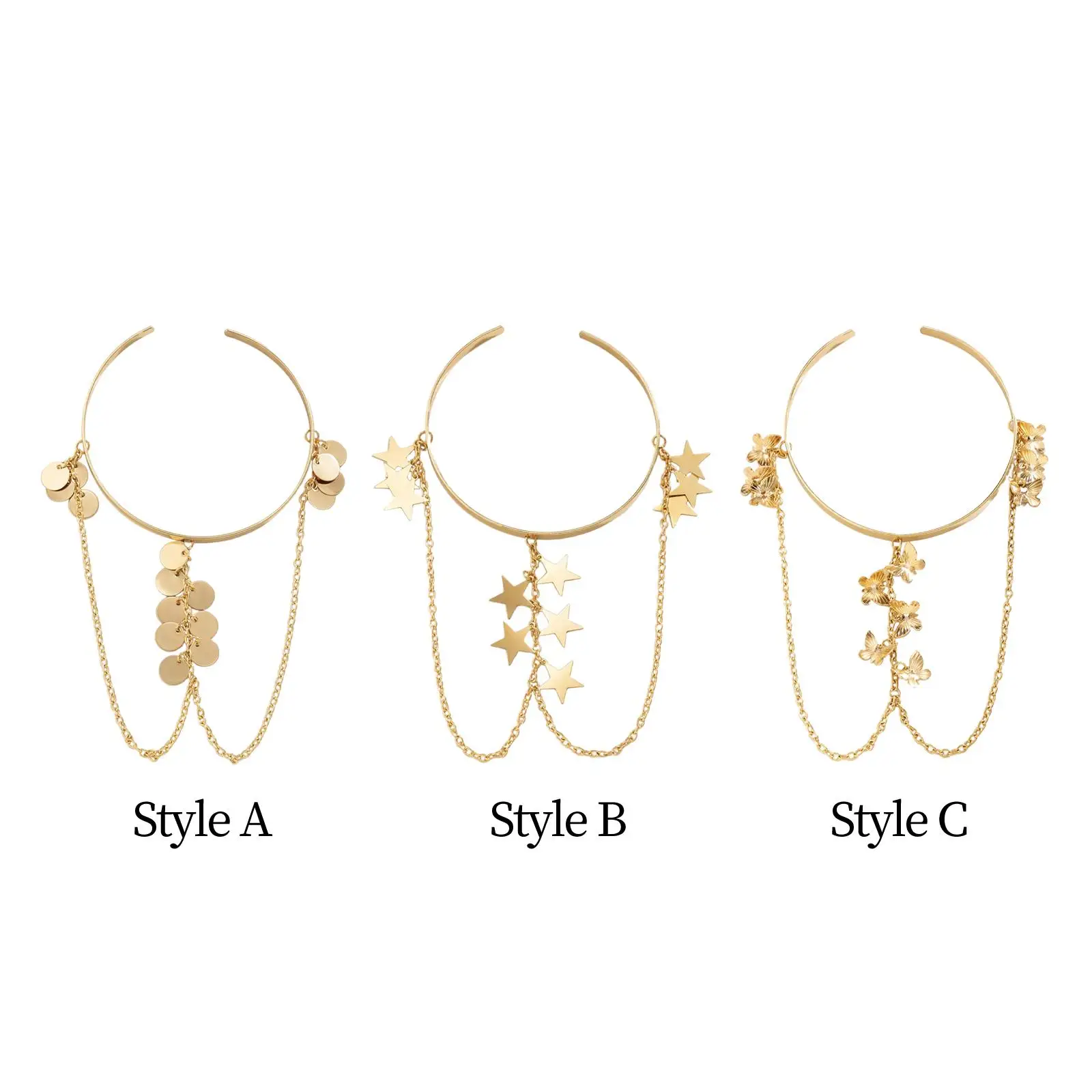 Arm Bracelet Jewelry Gift Tassel Chain Fashion Arm Band Upper Arm Cuff Bangles for Beach Party Wedding Wife Daughter Girlfriend