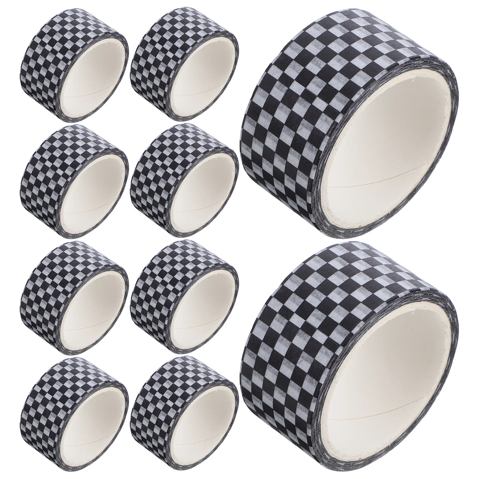 12 لفات أسود أبيض شبكة اشي الشريط اليابانية الزخرفية للكتابة اخفاء ملصق للمجلات سكرابوكينغ DIY بها بنفسك الحرف مخطط #1