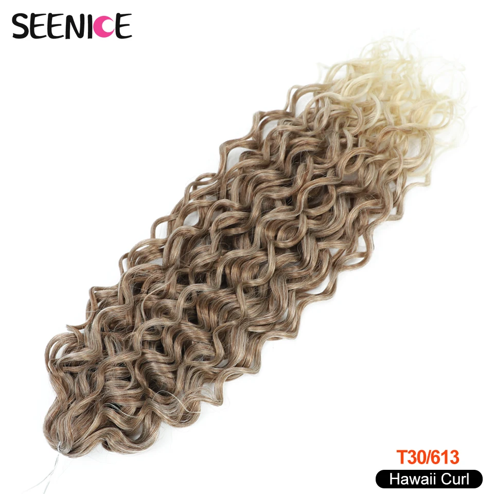 18 24 “Synthetische Diepe Golvende Twist Gehaakt Haar Afro Krullen Water Golf Gehaakte Vlechten Ombre Bruine Vlechten Hair Extensions Voor Vrouwen