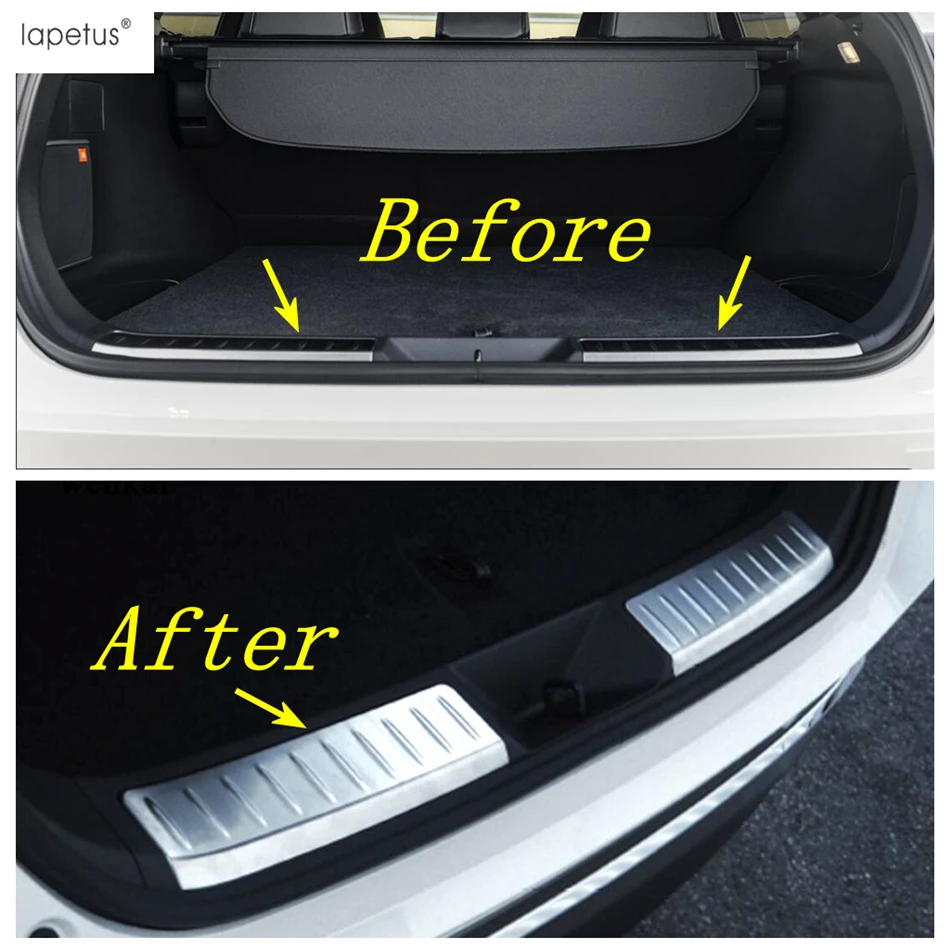 Rear Trunk Bumper Sill Scuff Plate Protector Guard Cover Trim Stainless Steel Accessories For Toyota Venza / Harrier 2021 - 2024 - Image 2