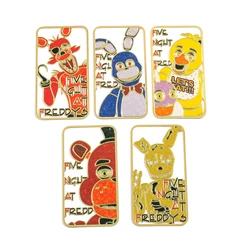 FNAF Creative Metal Bookmarks Funny Five Night at Freeddys Figure Card Book Marks for Game Fans Books Lover Gifts  Collection