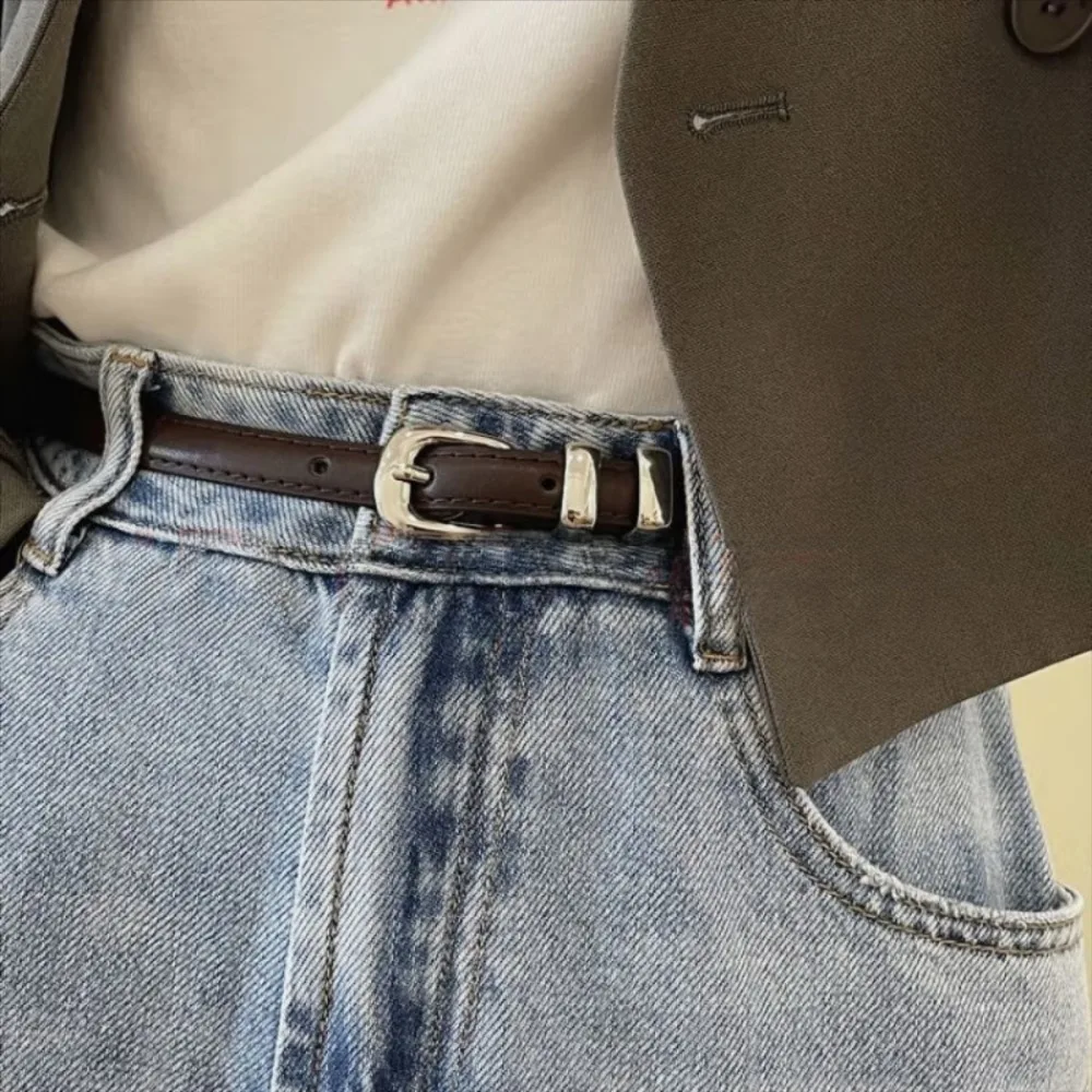 

All-match Adjustable Women's Belt Korean Style Pu Leather Y2k Waist Belt Harajuku Retro Jeans Waist Band Lady