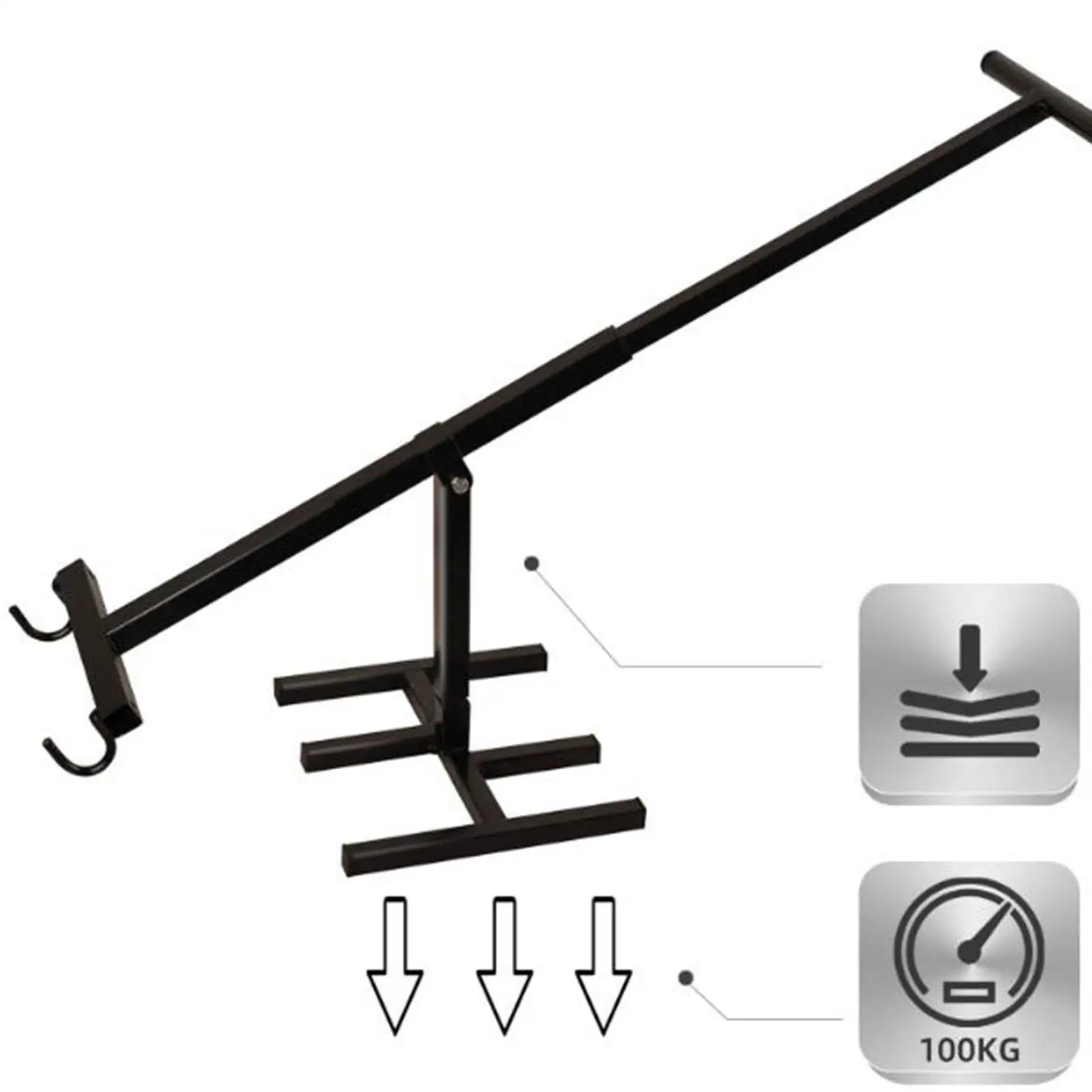 Manual Trash Compactor Tool Heavy Duty Sturdy Iron Compacting Trash Can Tool, Efficient Touchless Trash Bin Compactor