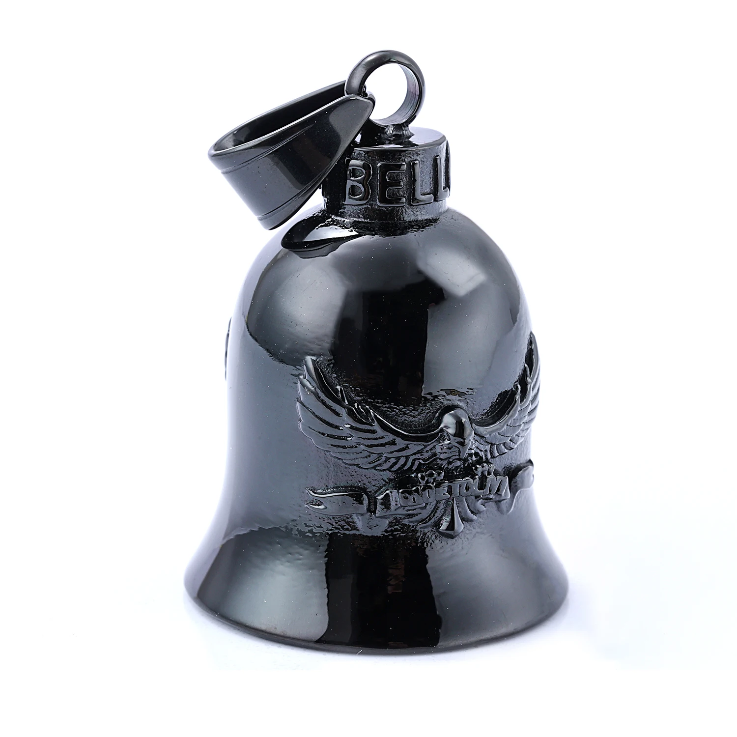 Bell de aço inoxidável para homens, motociclista e motocicleta cabide, Viking Bell, livre Bell Hanger, The Eagle, 316L