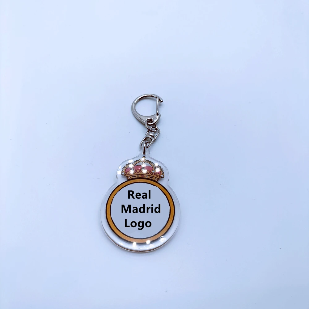 Football Teams Real Nice LOGO Acrylic Key Chain Craft Supplies Ornaments Madrid Spain Soccer Clubs Organic Glass Plaques 1Pcs