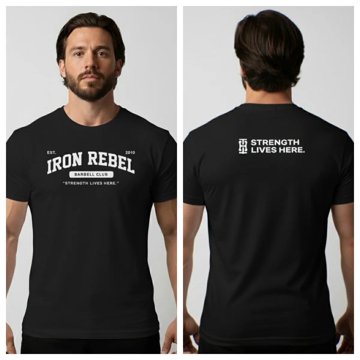 2026 Barbell Club (Black) Premium Fitted Gym T-shirt _ Perfect for Bodybuilders & Powerlifters