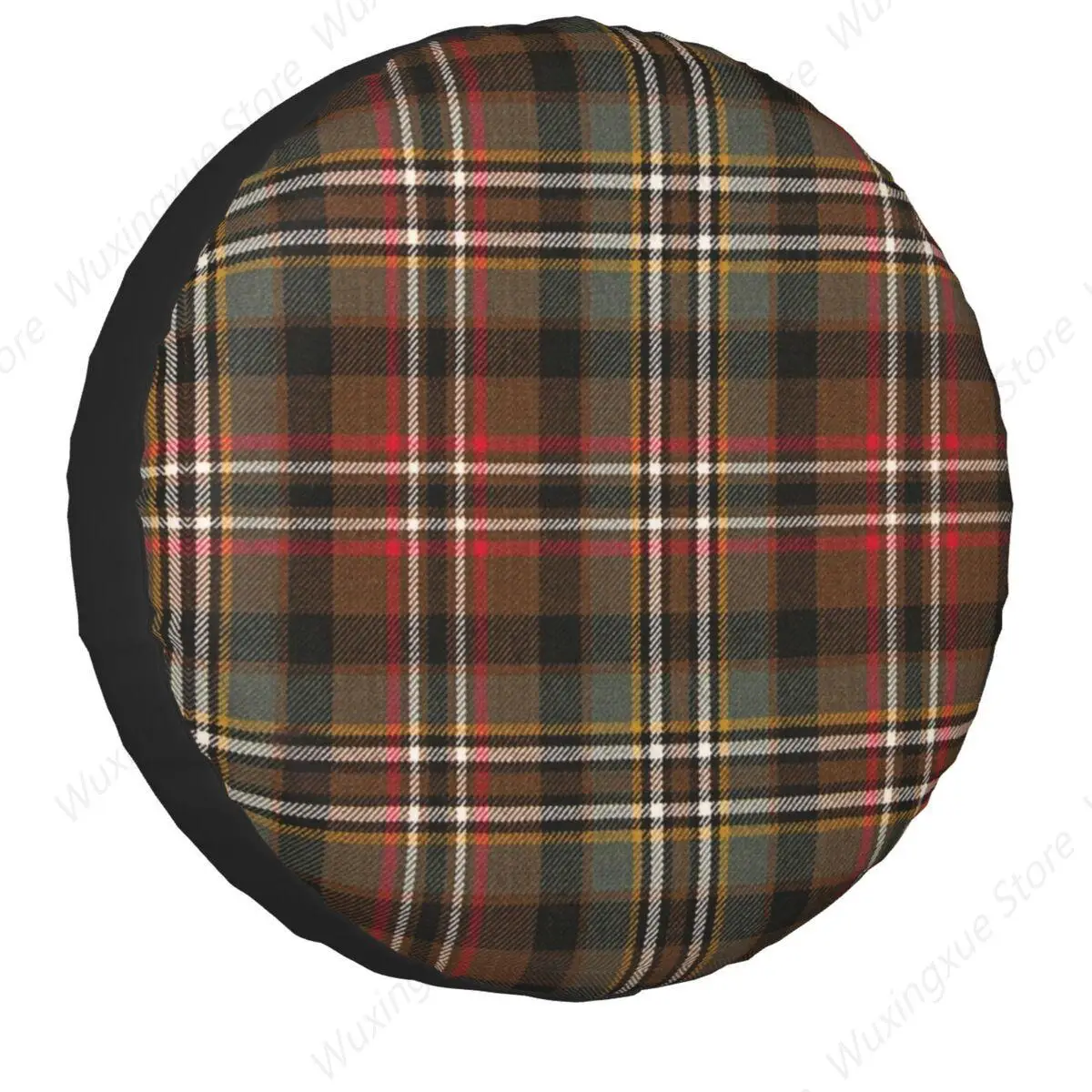 Popular Green Tartan Plaid Spare Tire Cover Bag Pouch for Mitsubishi Pajero Dust-Proof Car Wheel Covers 14