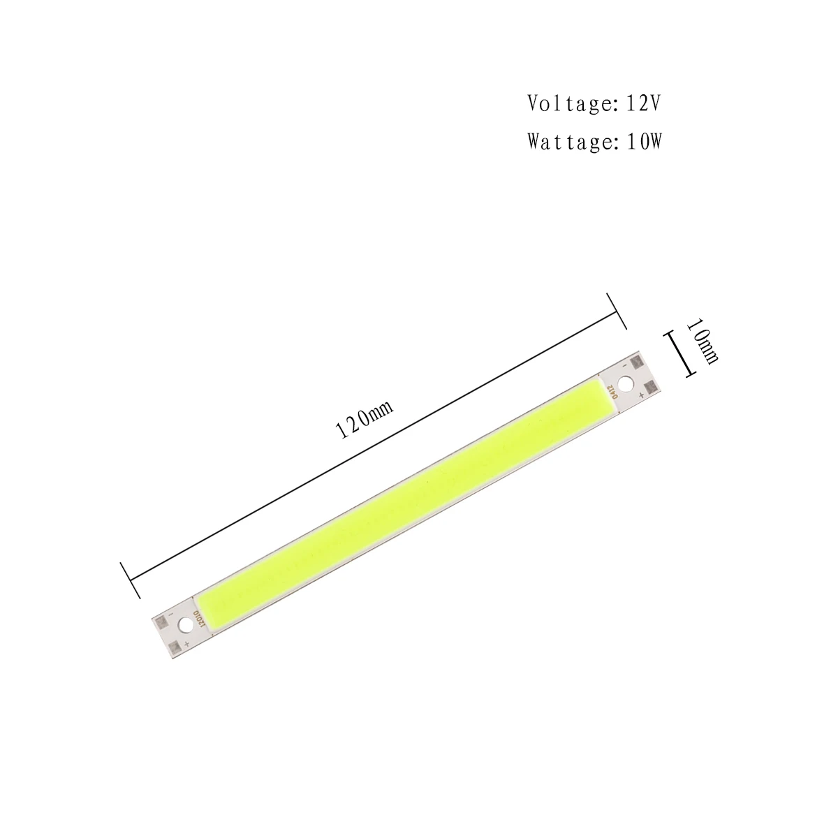 COB LED 12V Chip 120 × 10mm 10W High Brightness Matrix Module Chip COB Light Source Automotive, Working, Indoor Atmosphere Lamp