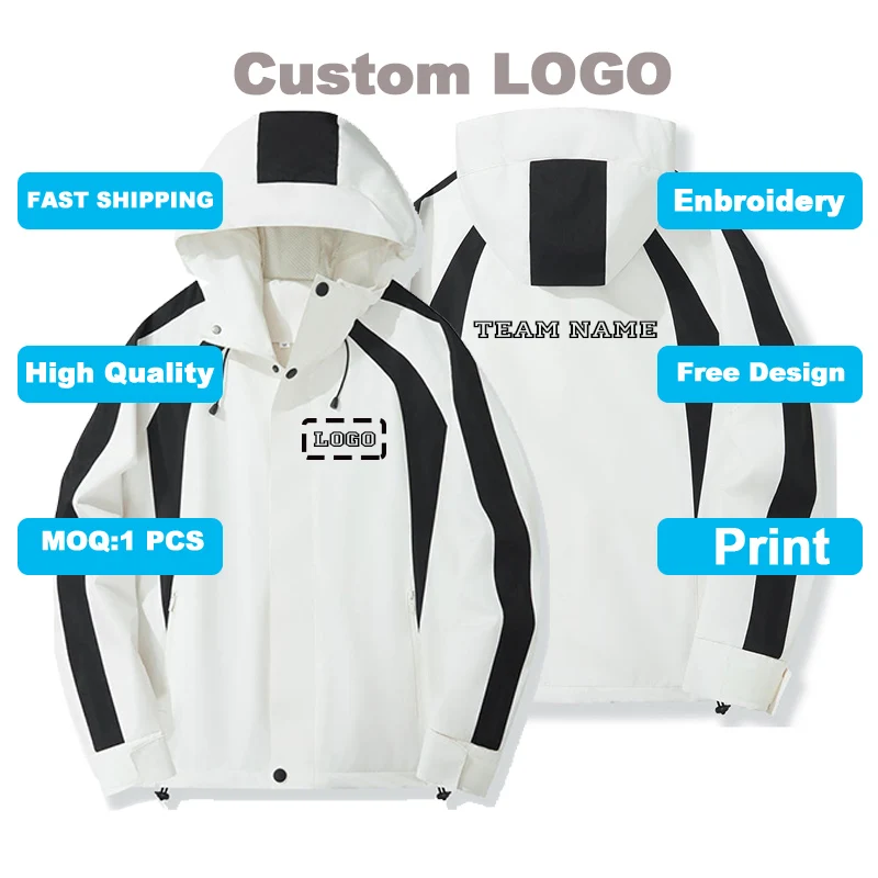 

customized logo Men's Rain Jackets Waterproof Lightweight Hooded Outdoor Hiking Windbreaker LS-C23588