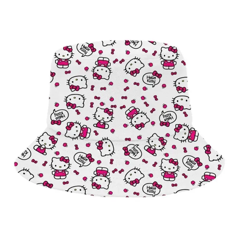 Miniso New Sanrio Fisherman's Hat Kuromi Accessories Cute Anime Basin Cap Strolling Sun Protection Sun Hat Toys for Girls Gift