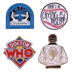 Science Fiction Movie Lines Anime Badge Creative Cartoon Enamel Pin Backpack Hat Bag Collar Lapel Brooch Jewelry Gift Accessorie