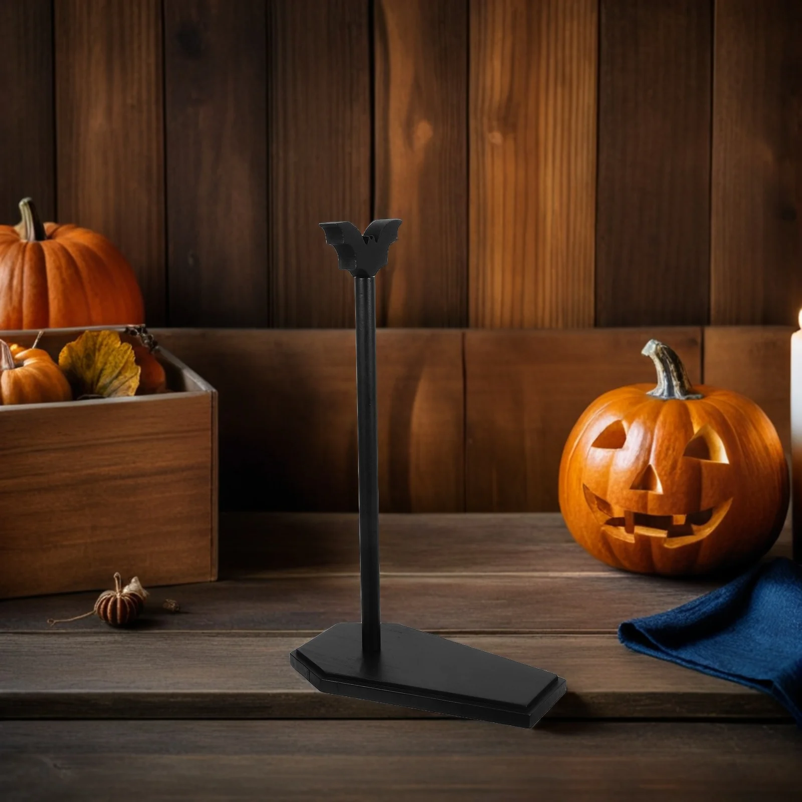 

Stylish Bat Toilet Paper Holder Wooden Gothic Tissue Roll Stand Detachable for Easy Refill Halloween Party Home Decor