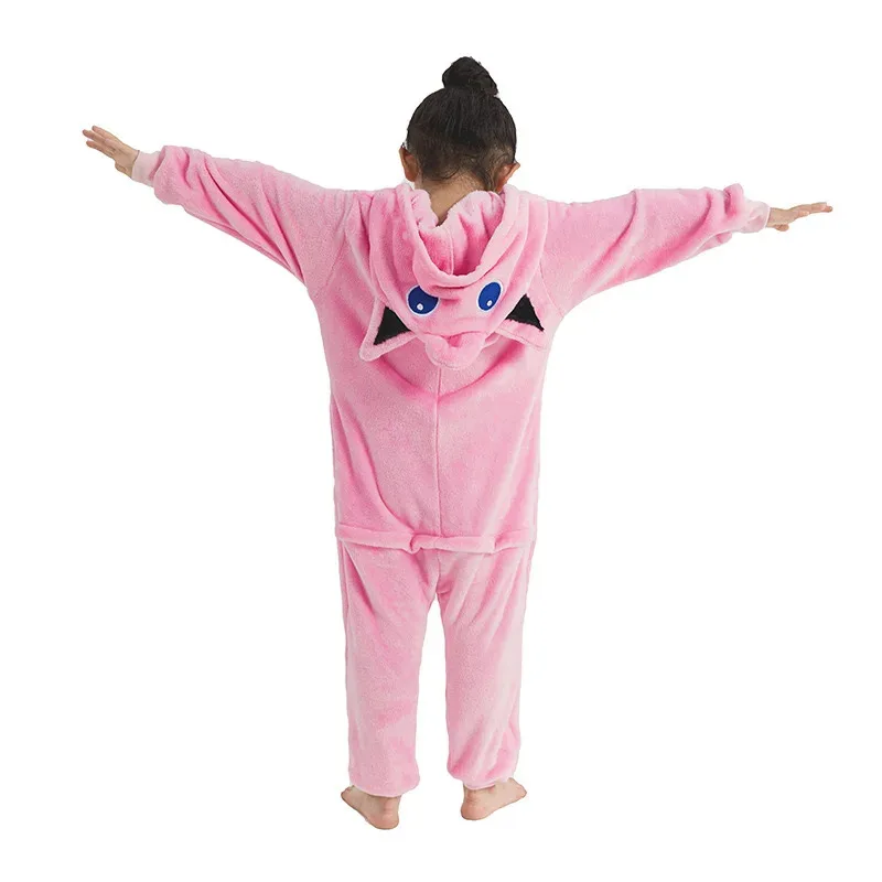 TAKARA TOMY Flannel Jigglypuff Onesie Kigurumi Kids Cosplay Costume Children Pajamas Christmas Zipper Halloween Gift