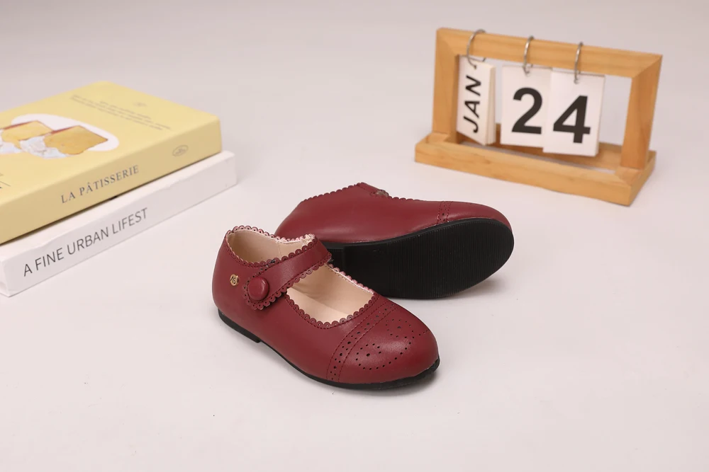AS Kinderschuhe Marken-Kinderschuhe Baby Mädchen Lederschuhe Kleinkind Prinzessin Ballerinas Jungen Brogue Oxford Weiche Plateau Mary Jane Schuhe – Detail 37