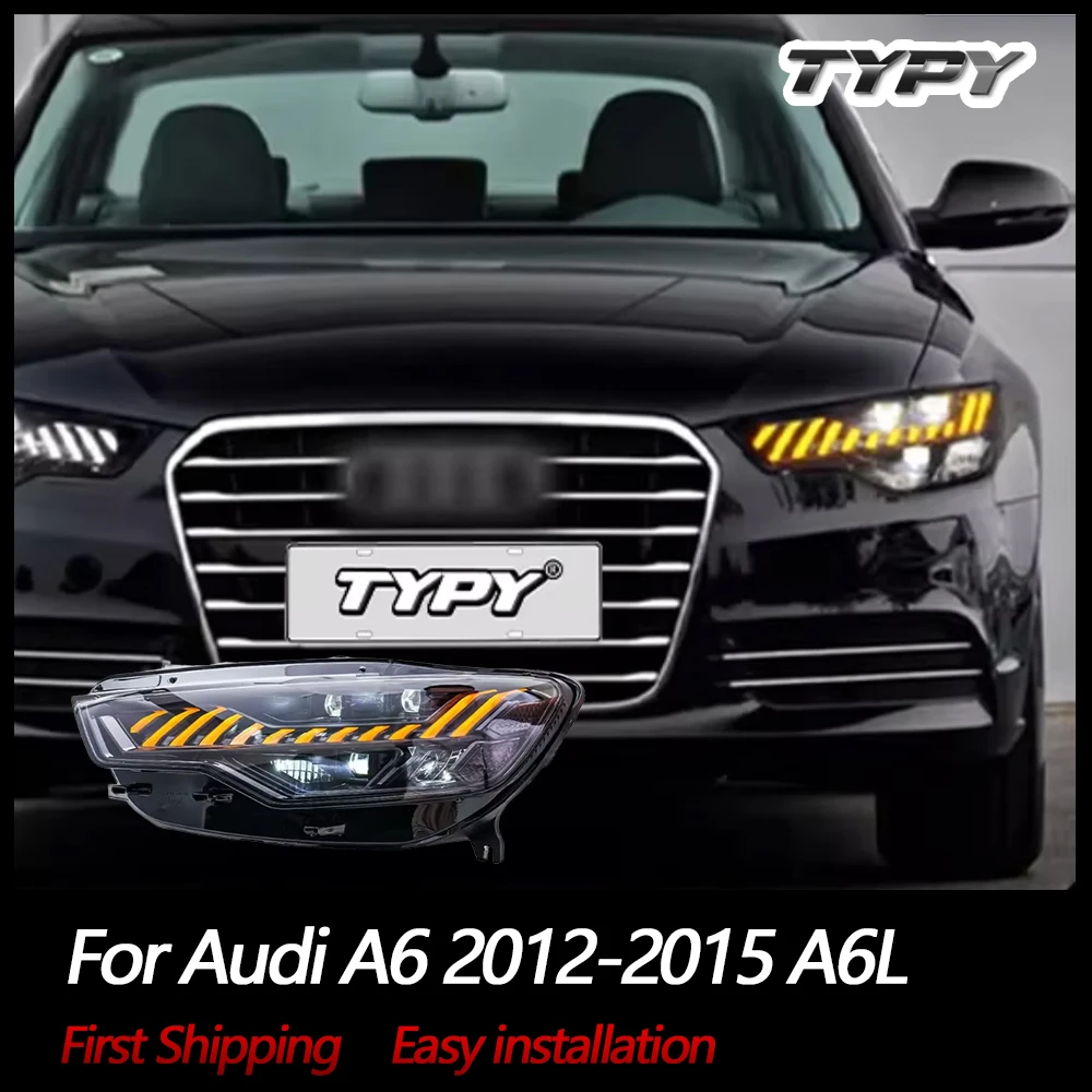 

TYPY Car Lights For Audi A6 Headlights 2012-2015 A6L LED Projetor head Lamp Daytime Running Light Automotive Accessories