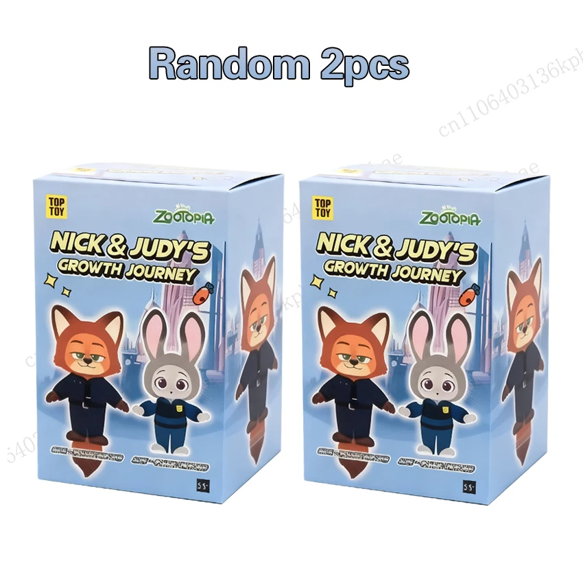 Disney zootopia2 caixa cega nick judy boneca de vinil na moda brinquedo surpresa bonito mochila pingente presente aniversário das crianças