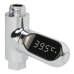 Shower Faucet Water Thermometer 360 ° Rotating LED Digital Screen Bathing Temperature Meter Hot Tub Water Temperature Monitoring