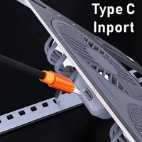 Aluminum Laptop Stand Foldable Desk Riser Mute Cooling Fan Adjustable Notebook Stand For Macbook Pro Air Computer PC iPad Tablet 4