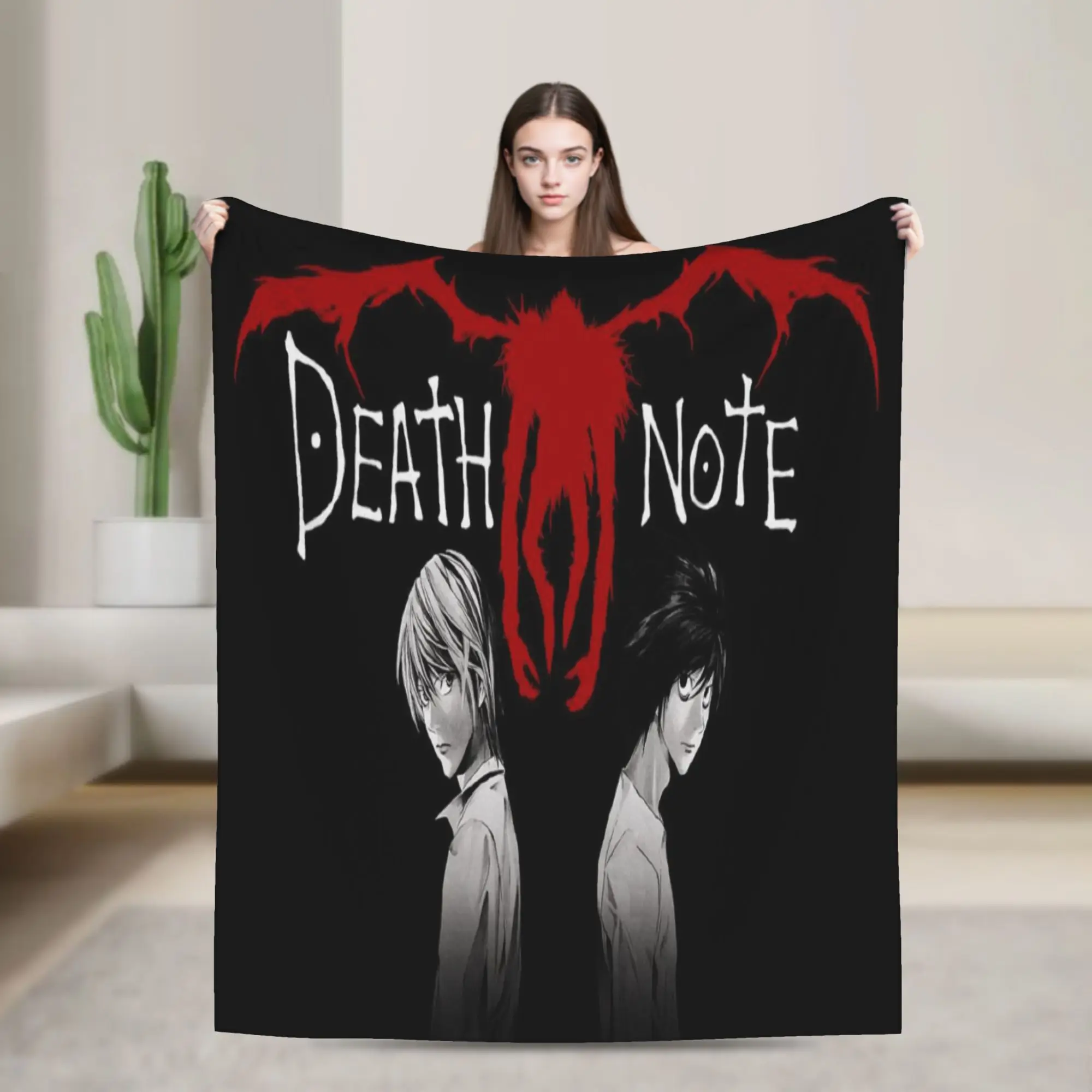 deaths notes anime catoon Merch Blanket Lightweight Thin Fleece  Throw Blanket Comfortable Quilt