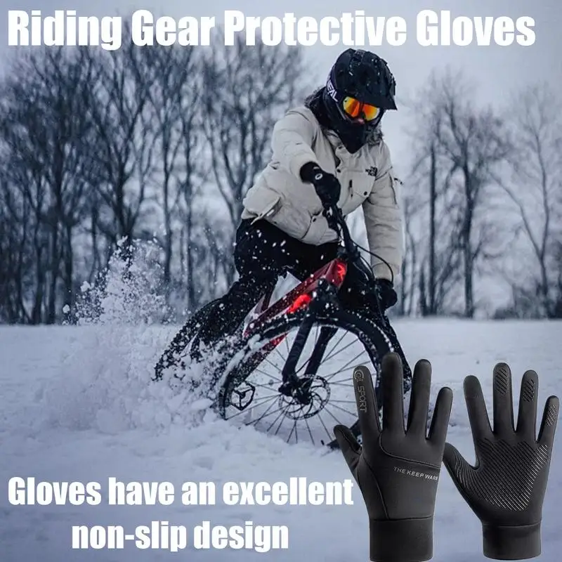 Guantes de invierno impermeables para mujer, manoplas con pantalla táctil, antideslizantes, para clima frío, para montar en Snowboard, para hombre