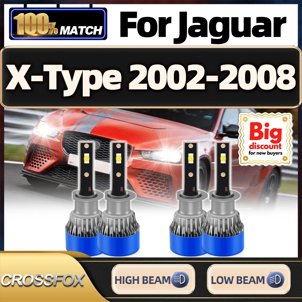 

240W High Power LED Headlights 40000LM Auto Lamps 6000K White Car Light 12V For Jaguar X-Type 2002 2003 2004 2005 2006 2007 2008