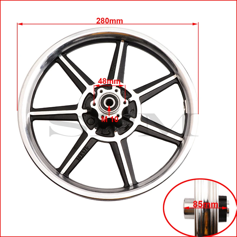 14 inch aluminum alloy wheel 14x1.75 disc brake front rim for electric scooters E-bike folding bicycles Motorcycle Accessories