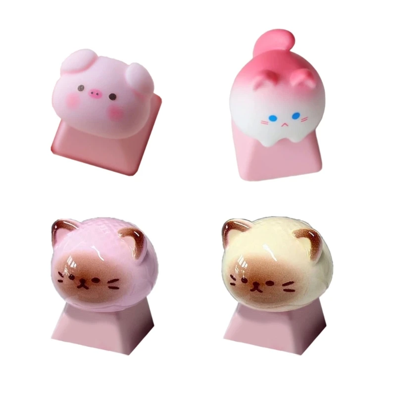 Cartoon Rabbit Shaped Original 3D Sculpted Keycap ESC Keycap for Crosses Axises Keyboards Customization Lovers