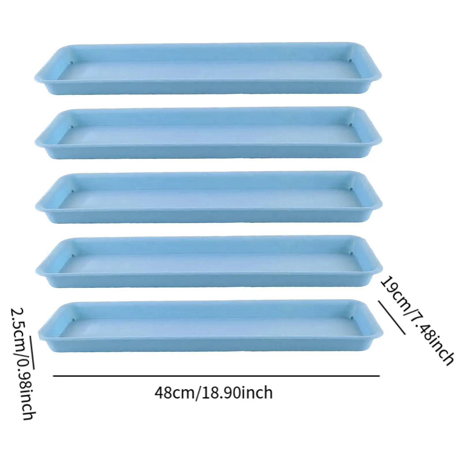 5 قطعة الصحون النباتية مستطيلة صواني النباتات اناء للزهور الصحون زارع الصواني ل حافة النافذة ساحة حديقة في الداخل في الهواء الطلق فناء #6