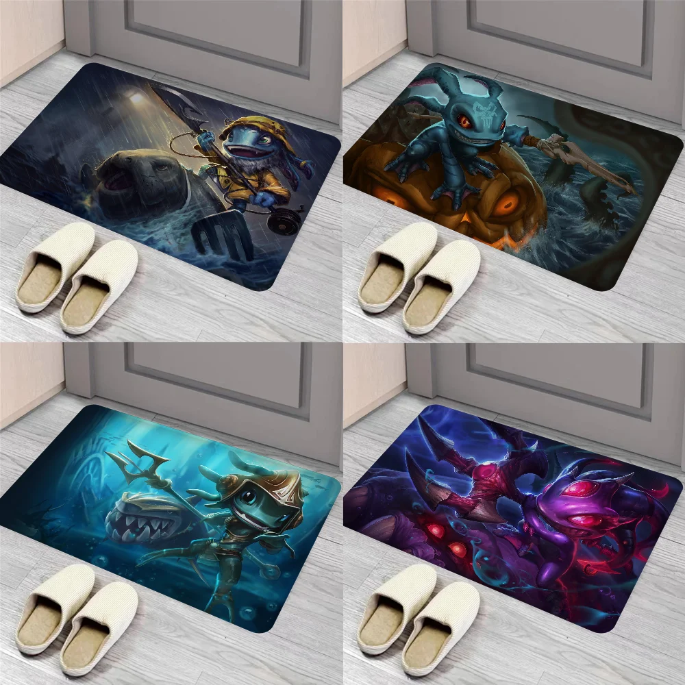 

Fizz LOL League of Legends Floor Mat Entrance Door Mat Nordic Style Home Doormat Bathroom-Toilet Mats Bedroom Hotel Decor Mat