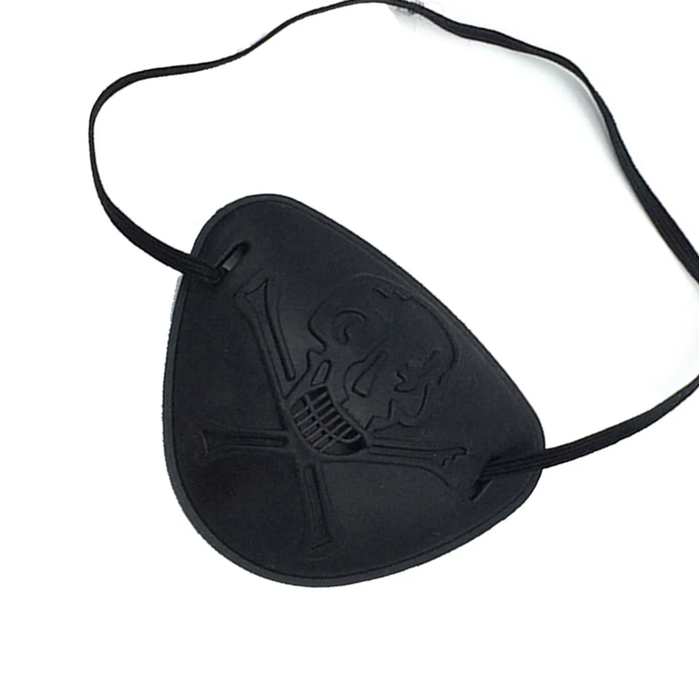 

6pcs Pirate Eye Patch Soft Material Halloween Festival Party Cosplay Accessory Bone Pattern Funny Eye Patch For Kids