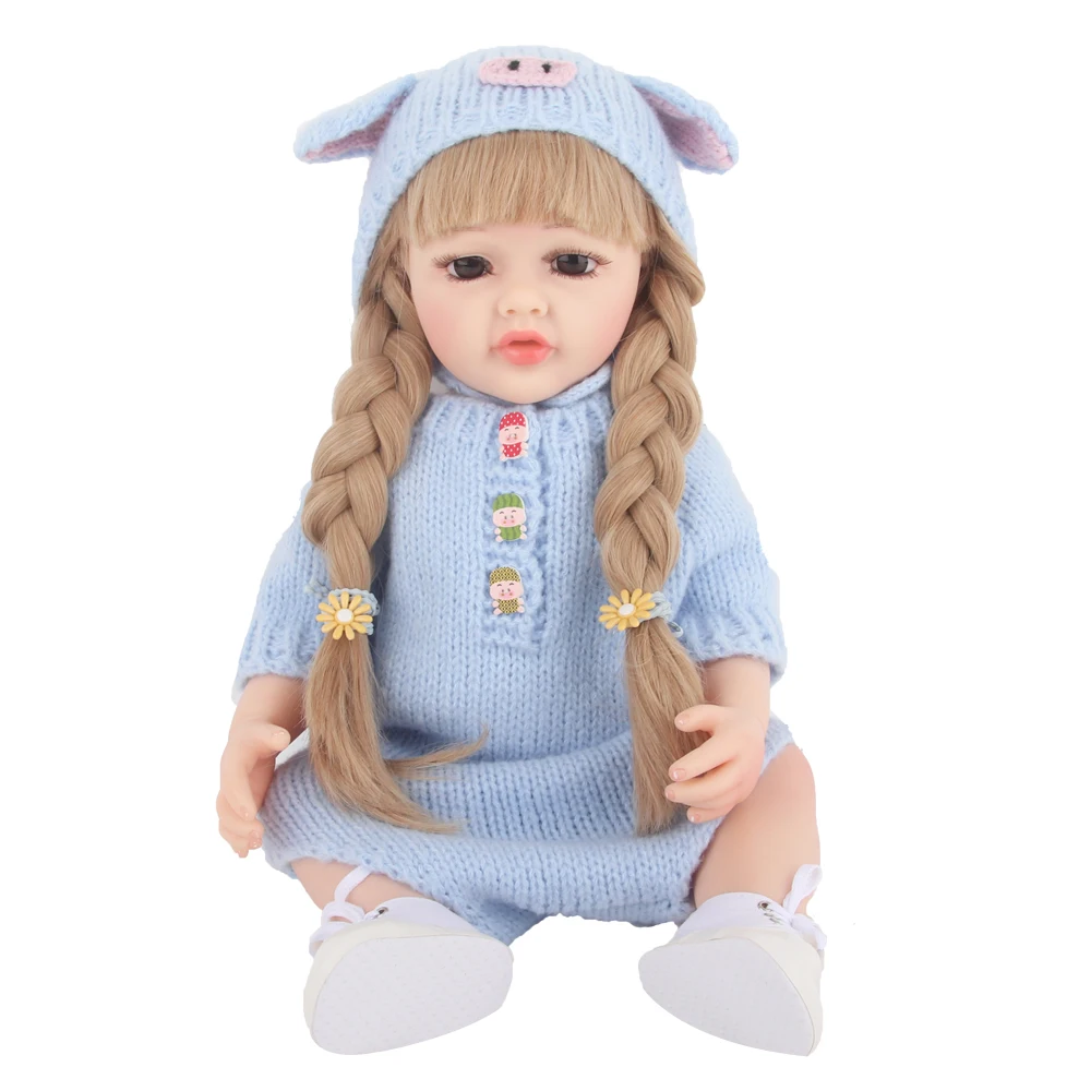 

55cm Reborn Baby Dolls 22 Inches Lifelike Baby Doll Girl with Soft Reborn Dolls With Clothes Set For Age 3+ Kids Gift For Girls