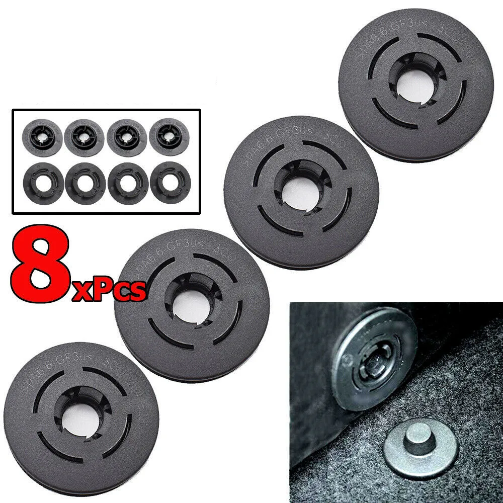 

8pcs Car Carpet Floor Mat Clips Fastener Clamps For Passat Polo- Golf- Audi- A1- A3- A4- A6- Skoda- Octavia- A5- A7- Seat Altea-