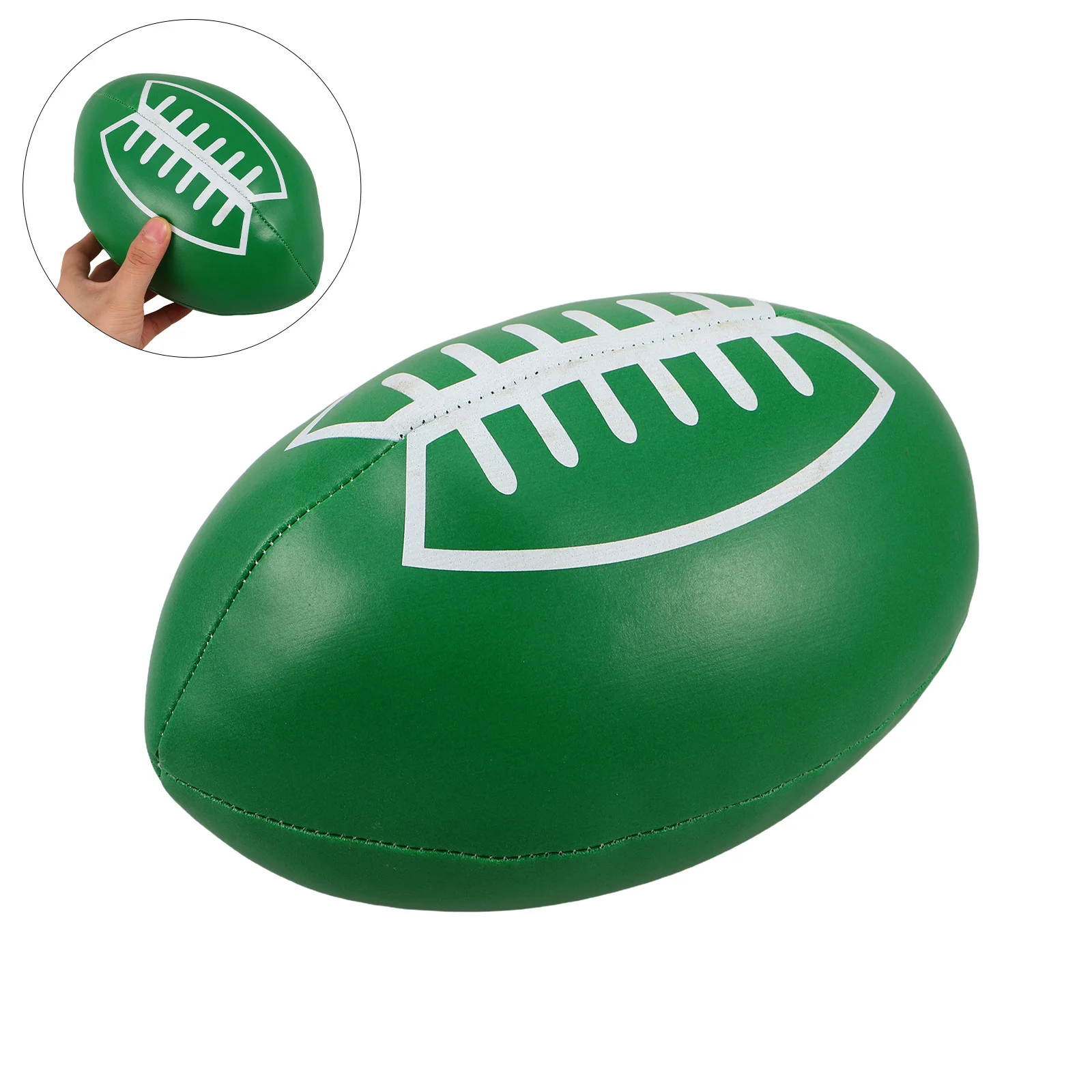 

Soft Rugby Ball for Kids Training 7.86x4.72x4.72in Indoor Toddler Football Throwing Practice Official Size PU Rugby Ball Outdoor