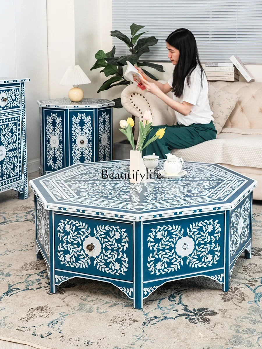 ld25 Medieval living room corner store decorative table corner cabinet