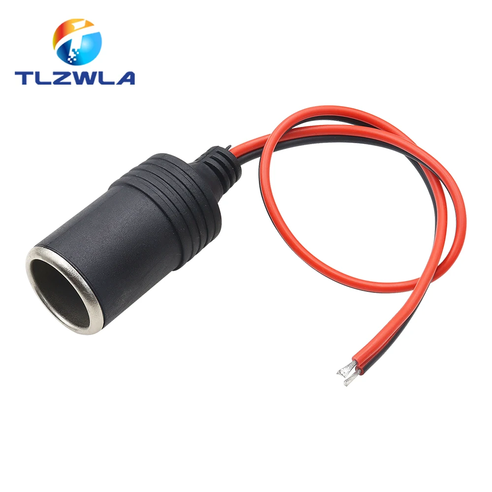 1PCS 10A 12v 24v Automobile Cigarette Lighter Socket On-board Power Socket High Power Line 30CM Long