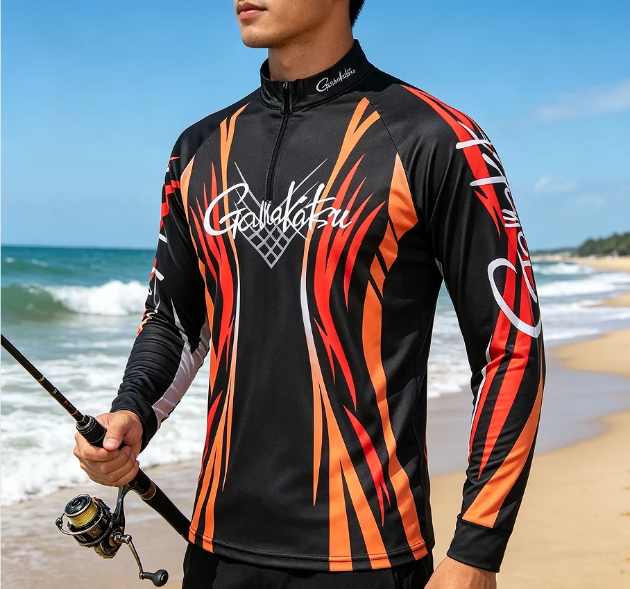 

Breathable Fishing Jersey Shirt Tops Quick-Drying Outdoor Hoodie for Hiking Cycling Sun Protection Clothing