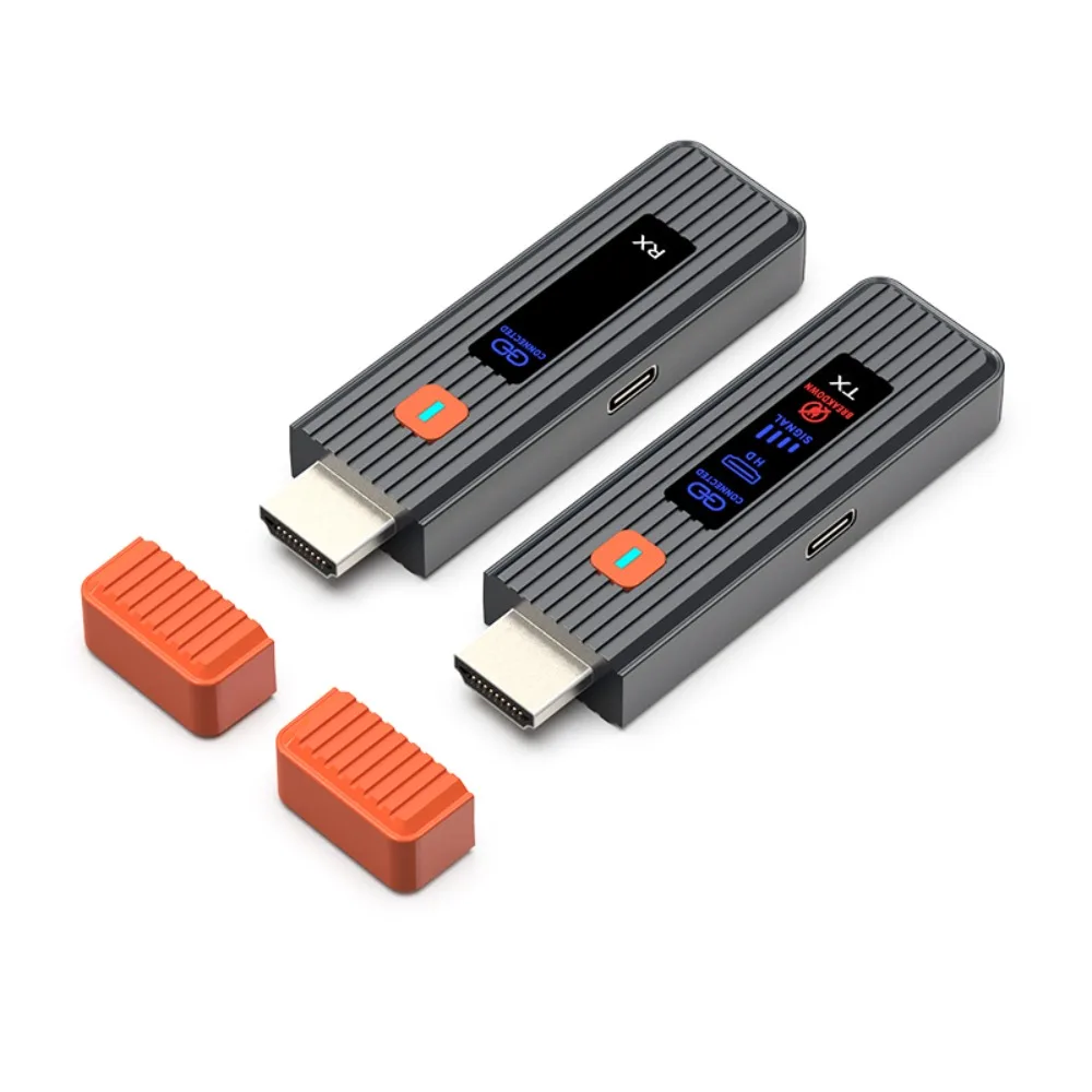 50M 5.8G Wireless HDMI-compatible Transmitter Receiver 1080P Extender Display Screen Mirror Adapter Plug Play For PC Laptop TV