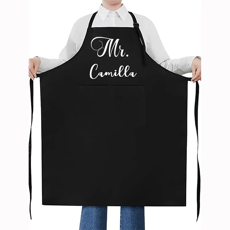 Personalized  Apron Wedding Anniversary Gift Custom Home Decor Hostess Gift for Mom Christmas Wedding Decor Bride To Be Room