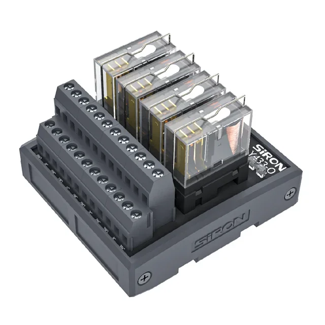 Модуль силовых реле SiRON Y433-O 4 Bit2C с питанием от катушки, 5А 250В переменного тока/30В постоянного тока, 24В, с гнездом для электрического реле