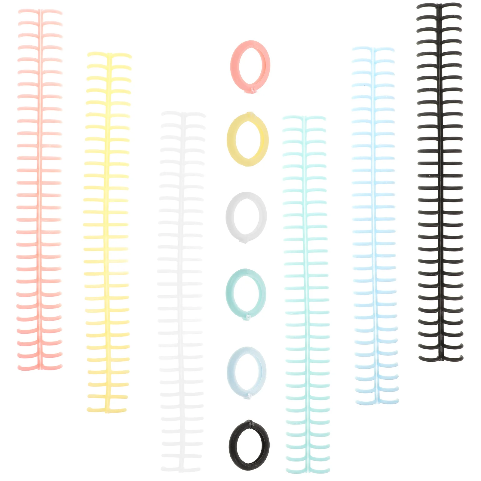 6Pcs High-Quality Binder Rings for Books and Calendars Plastic Material with Smooth Surface for Convenience