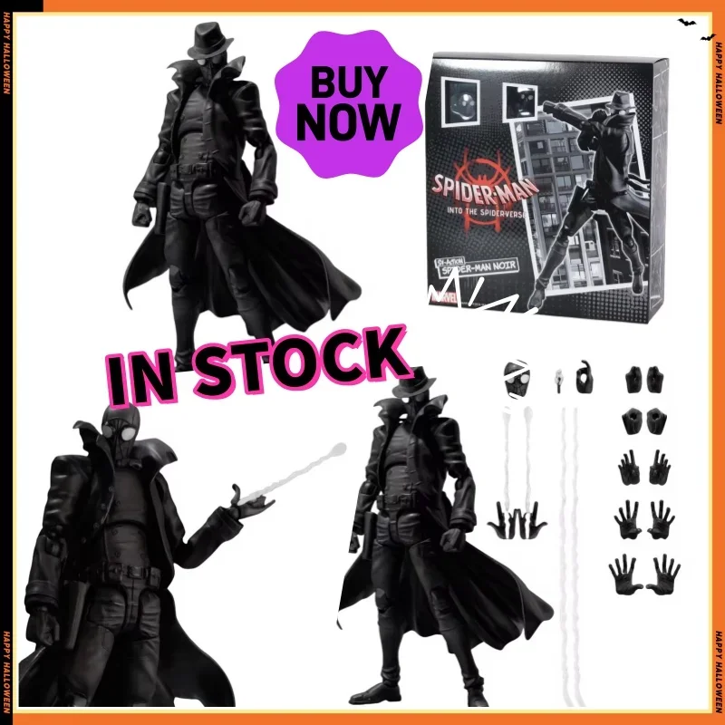 in-stock-new-exclusive-marvel-spider-man-noir-ultimate-figure-shf-peter-parker-dark-spider-man-action-toy-kids-gift