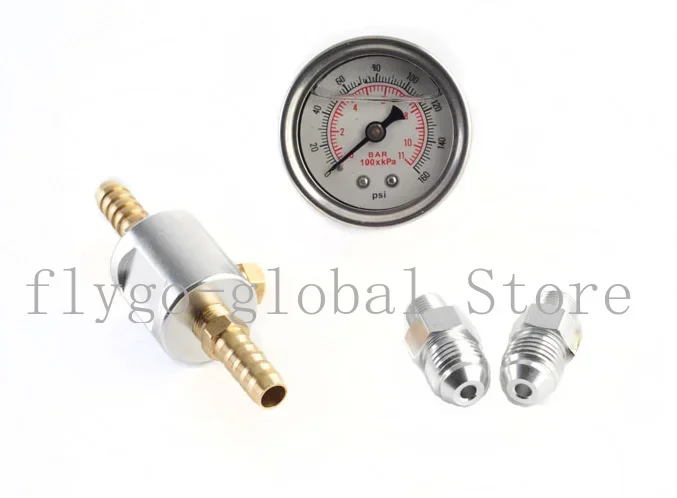 

YC100917 Fuel Pressure Gauge Liquid 0-160 psi Oil Press Gauge Fuel Gauge White Face Universal 1/8 NPT