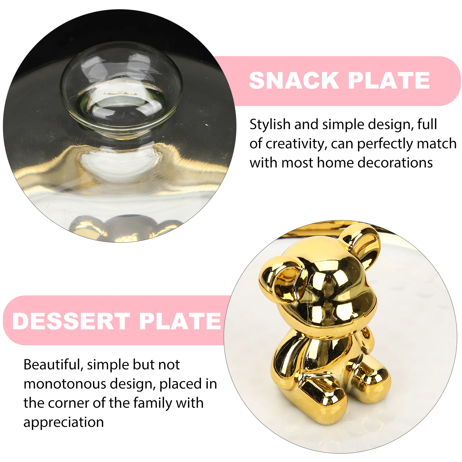 

1Set Ceramic Cake Plate Dome Multi-Functional Dessert Tray Food Display Stand Fruit Serving Tray Party Wedding Cake Display