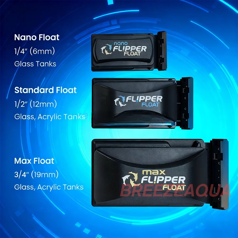 Flipper Float Nano/Standard/Max 2 in 1 Magnetic Scrubber and Scraper Fish Tank Magnet Aquarium Algae Cleaner